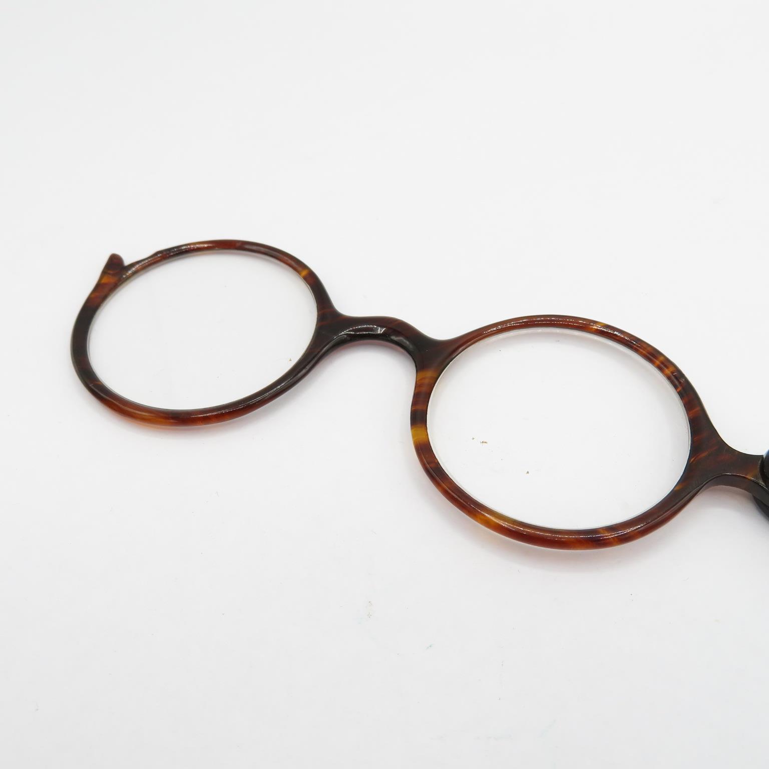 A set of faux tortoiseshell glasses in case - Image 2 of 3