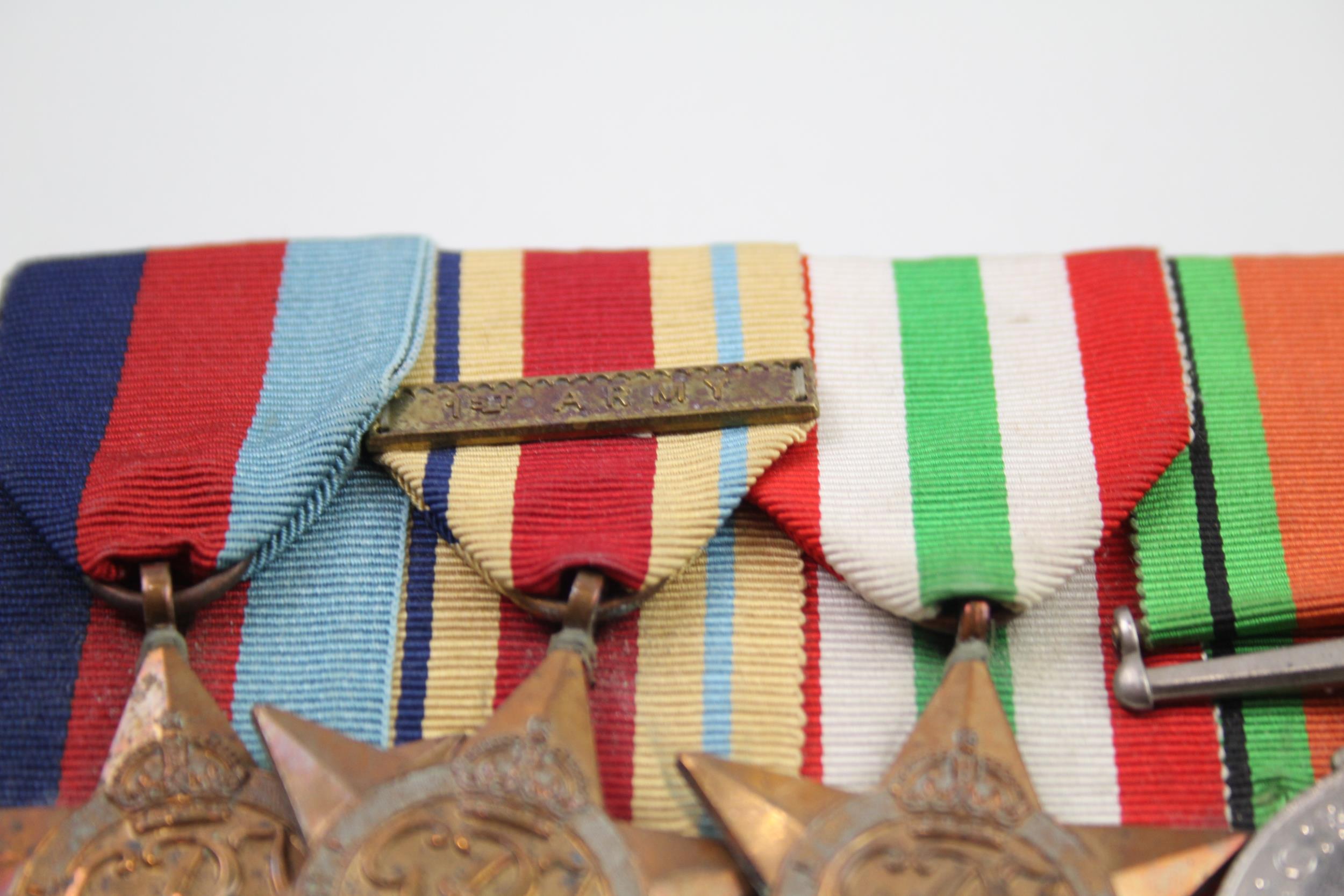 WW2 GV.I G.S.M Mounted Medal Group inc. Africa Star 1st Army Bar // WW2 GV.I G.S.M Mounted Medal - Image 4 of 9