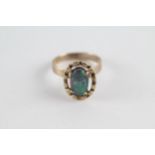 9ct gold opal triplet dress ring (2.4g) Size L 1/2