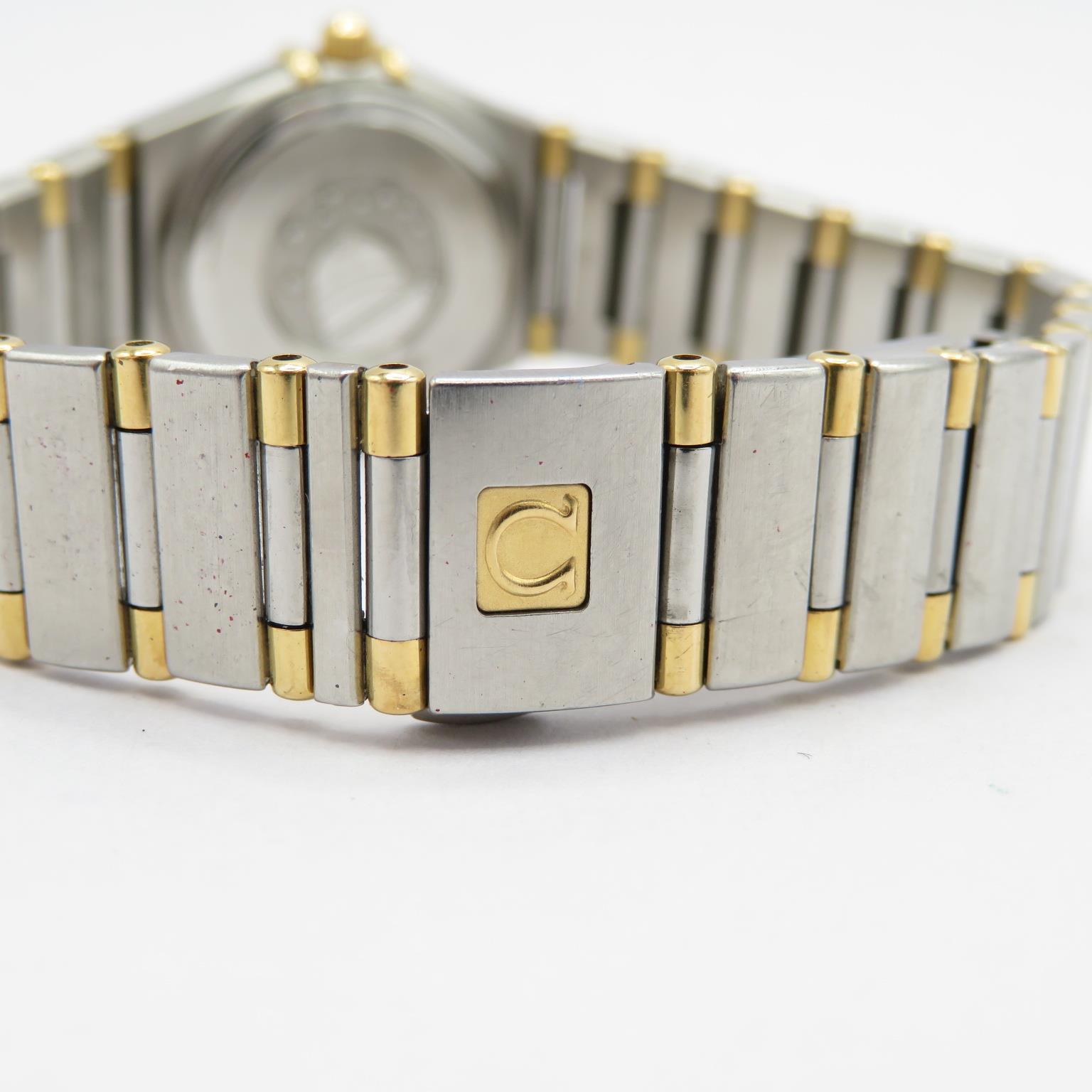 Omega Constellation Ladies steel and 18 ct gold quartz wristwatch requires service/repair requires - Image 4 of 7