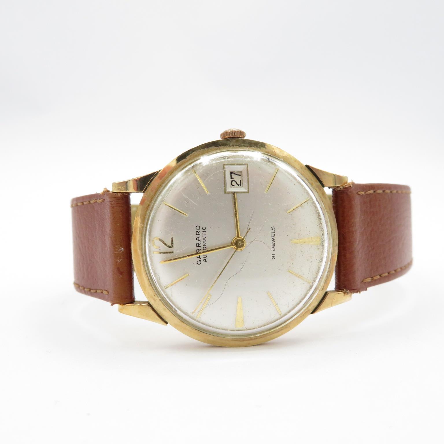 Garrarde 9 ct gold cased gents vintage wristwatch automatic working ETA 2472 21 jewel automatic - Image 6 of 10