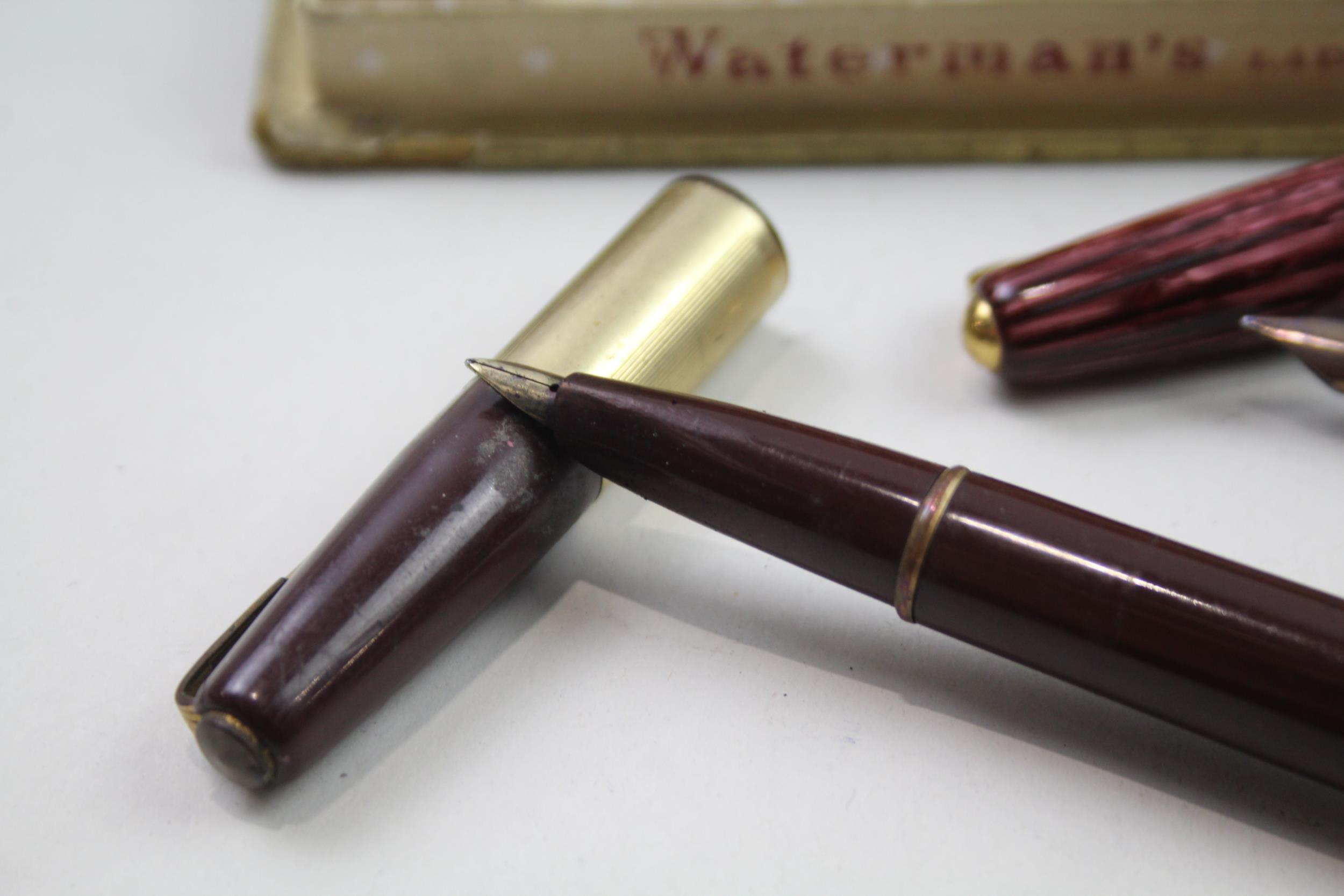 2 x Vintage WATERMAN Fountain Pens w/ 14ct Gold Nibs WRITING Inc 866, Ladies Etc // Dip Tested & - Image 7 of 9