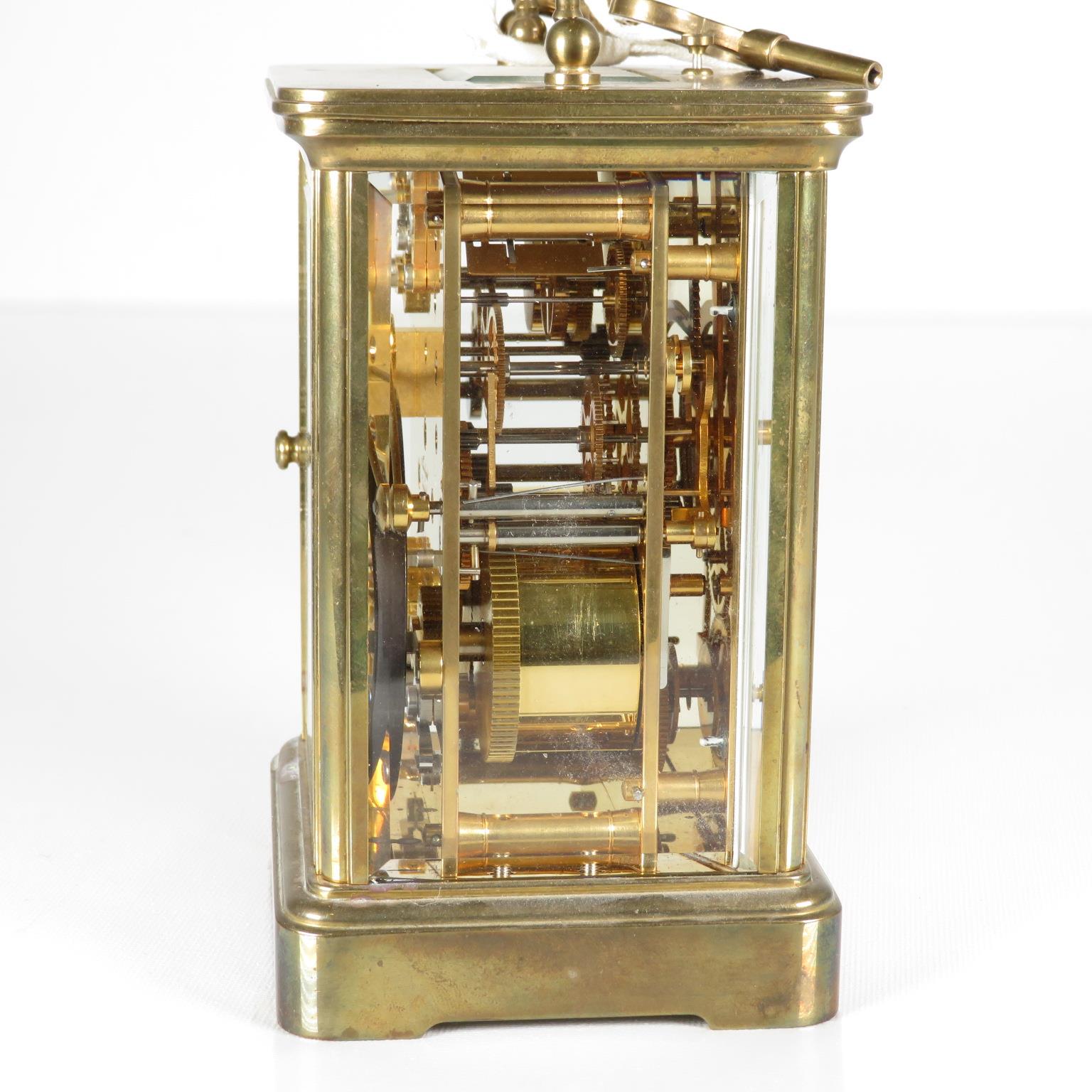 A midsize chiming carriage clock by Matthew Norman of London Matthew Norman Switzerland movement. - Image 6 of 7