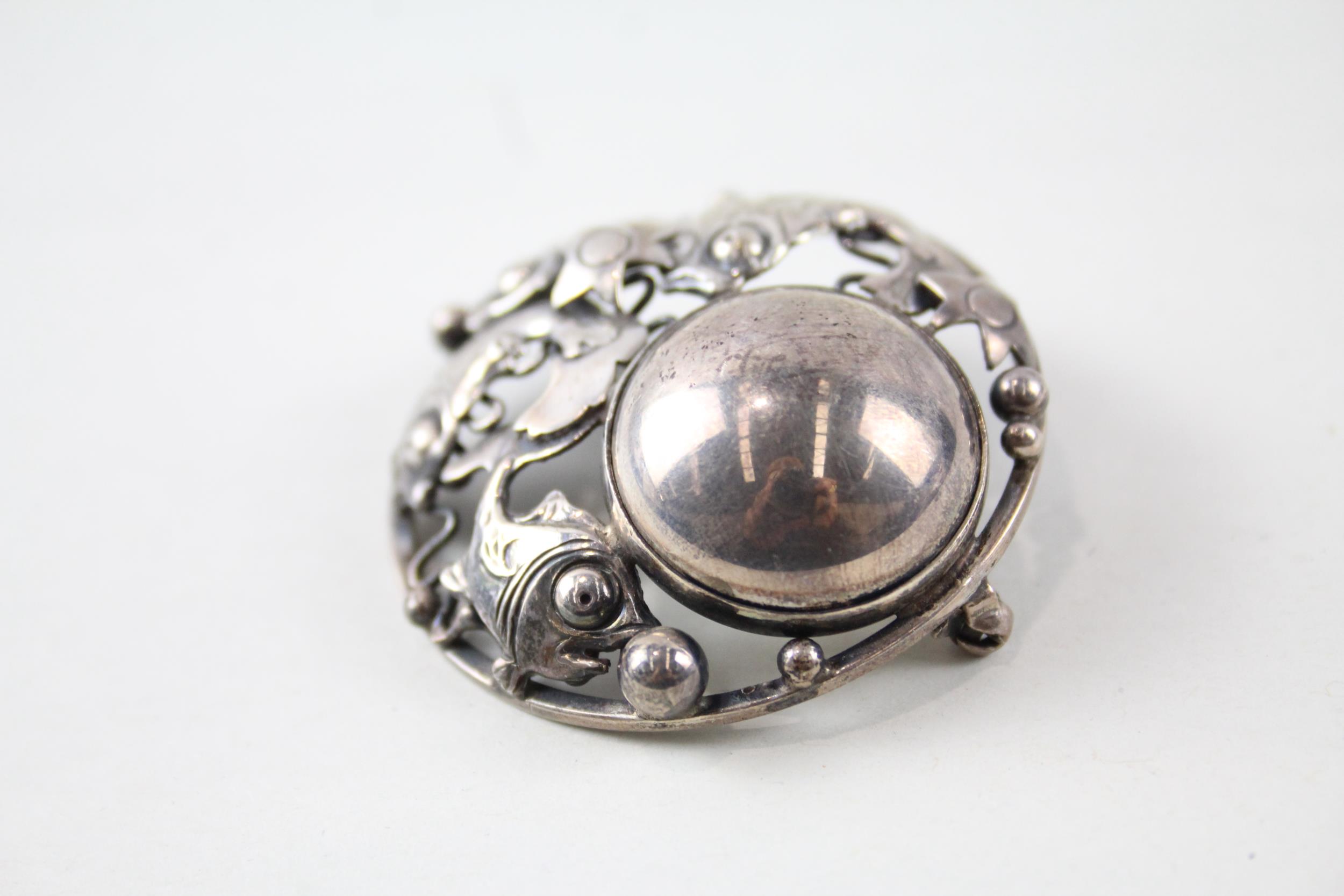 Two silver Scandi brooches including NE From (16g) - Image 3 of 6