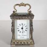 A Charles Frodsham small sized carriage clock full London silver hallmarks. Fully running //