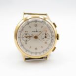 Marvin two register 18k gold RARE gents vintage 1950s Chronograph wristwatch handwind Marvin