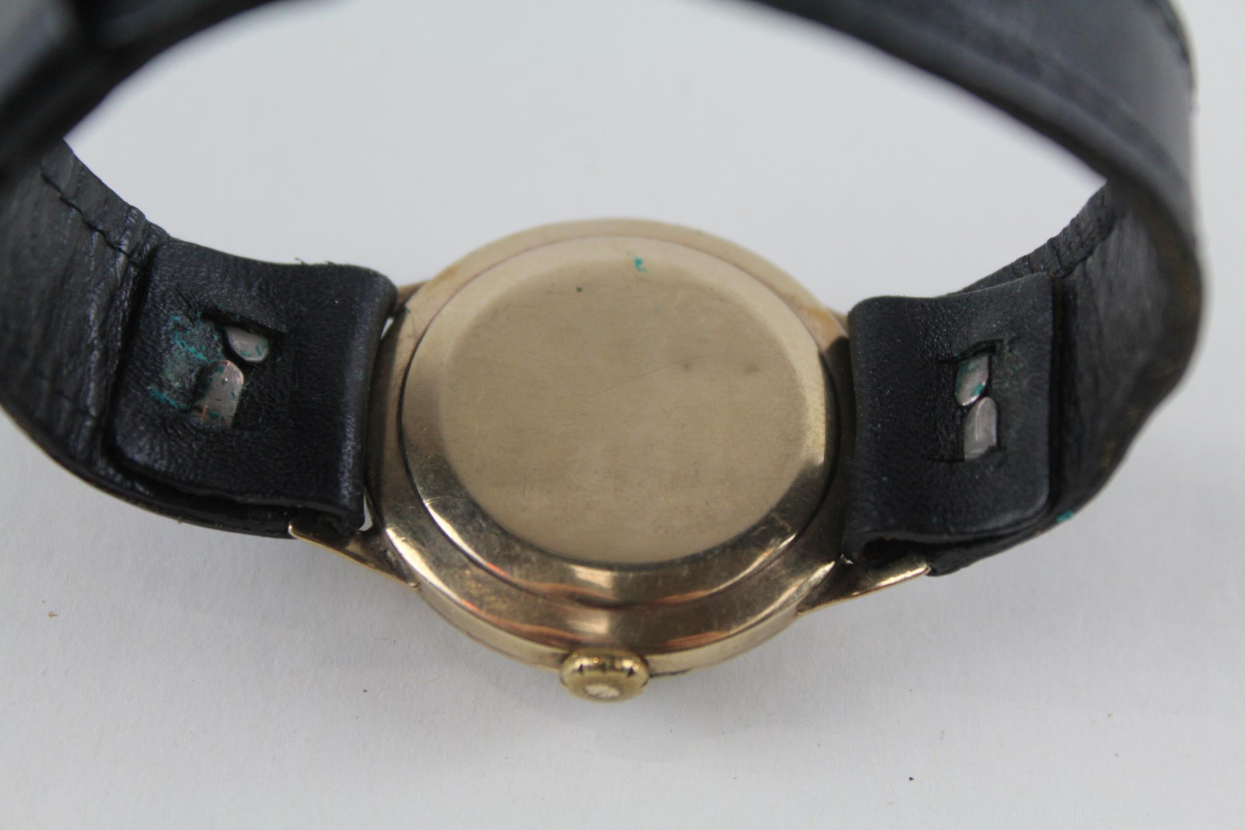 SMITHS 9ct Gold Cased Gents Vintage WRISTWATCH 21 Jewel Hand-wind WORKING // SMITHS 9ct Gold Cased - Image 5 of 6