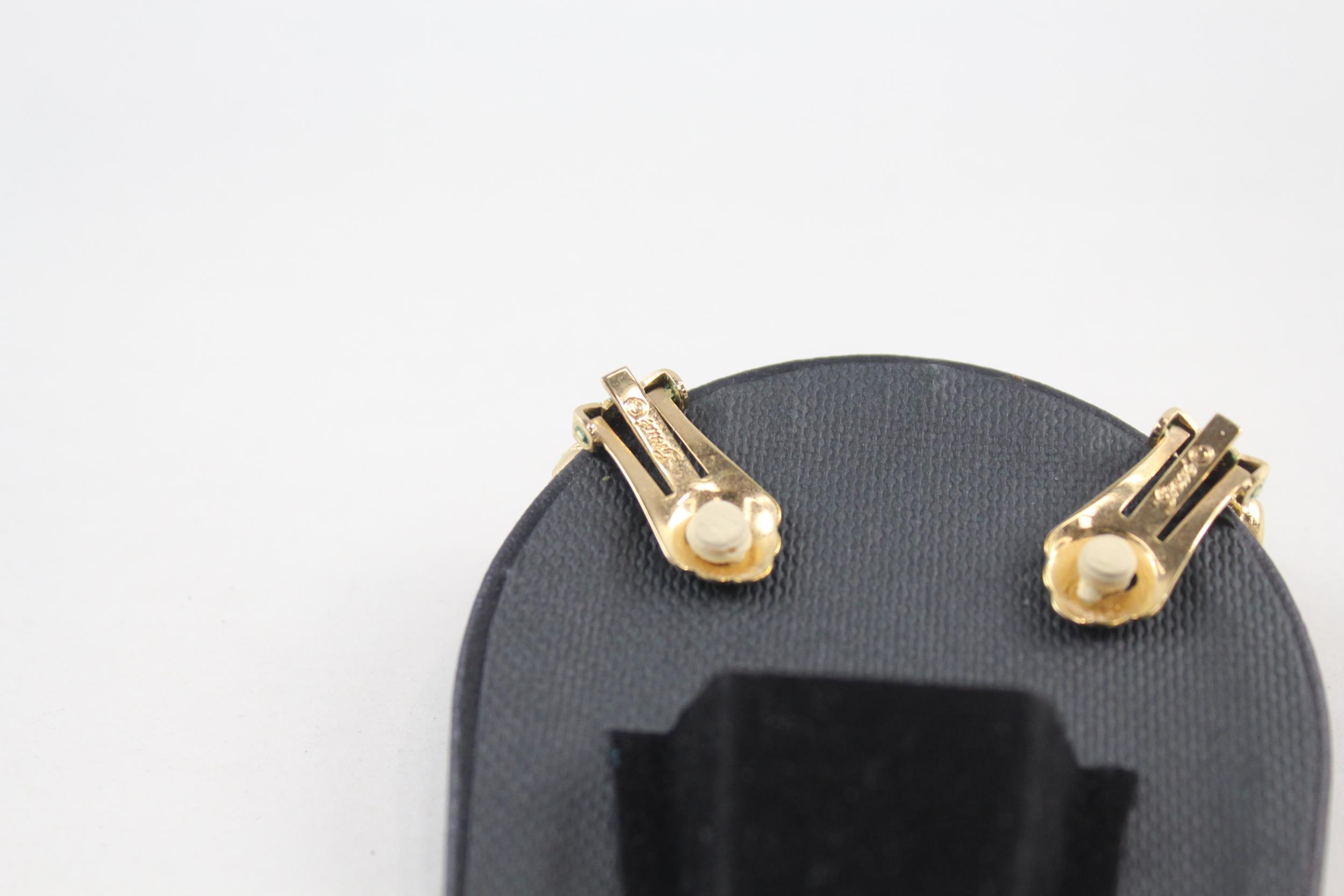 Pair of gold tone stone set clip on earrings by designer Grosse (25g) - Image 4 of 8