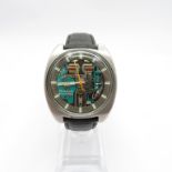 Bulova Accutron Spaceview 214 gents rare tuning fork wristwatch working at time of listing. Circa