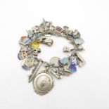 HM silver charm bracelet 101.9g