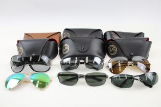 6 x Designer RayBan Sunglasses W/ Cases // Items are in previously owned condition Signs of age &