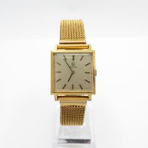 Omega Gents Vintage gold plated wristwatch handwind. Working Omega cal 620/17 jewels manual wind