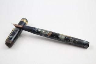 Vintage CONWAY STEWART 388 Navy Fountain Pen w/ 14ct Gold Nib WRITING // Dip Tested & WRITING In