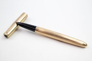 Vintage PARKER 51 Gold Plated Fountain Pen w/ 14ct Gold Nib WRITING (27g) // Dip Tested & WRITING In