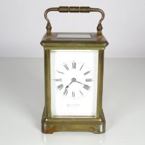 Cased mid sized carriage clock by Mappin and Webb with full chiming mechanism - clock runs and