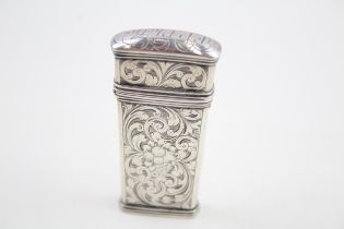 Antique Victorian 1898 Birmingham Sterling Silver Ladies Etui Case (19g) // w/ Personal Engraving