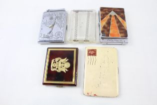 Cigarette Cases Inc. Combi-Lighter, USA Map, Letter Form, Clear Perspex Etc x 5 // Cigarette Cases