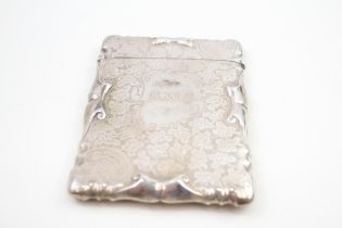 Antique Edwardian 1903 Birmingham Sterling Silver Calling Card Case (96g) // w/ Engraving Maker -