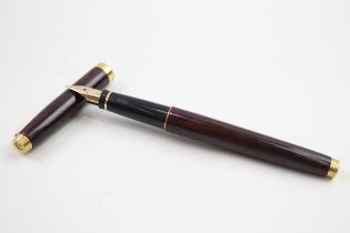 Vintage PARKER 75 Brown Lacquer Fountain Pen w/ 14ct Gold Nib WRITING // Dip Tested & WRITING In