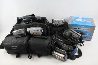 Video Camcorders Inc. Sony, Panasonic & JVC Job Lot x 8 // Video Camcorders Inc. Sony, Panasonic &