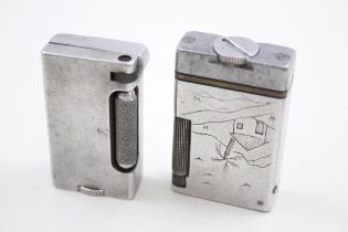 WW2 Era Aluminium Block Lift Arm Lighters Inc. Brummell De Luxe & Handmade POW // WW2 Era