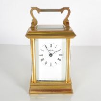 Angelus mid sized carriage clock, door button is missing, 120mm x 80mm - clock is running //