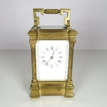 Large chiming carriage clock by RH Stephens - clock runs and chimes 170mm x 110mm //