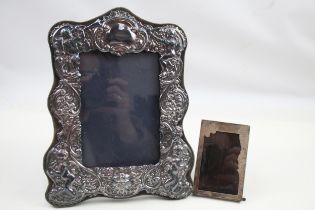 2 x Vintage Hallmarked .925 Sterling Silver Figural Photograph Frames (488g) // Inc Cherubs,