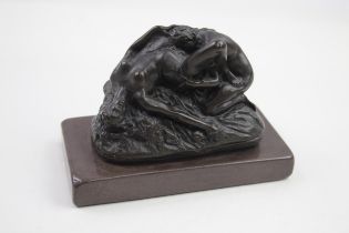 Antique Art Nouveau Signed JM Lambeaux Erotic Female Bronze (846g) // Dimensions - 12.5cm(w) x 9cm(