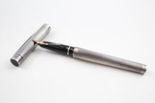 Vintage SHEAFFER Targa .925 Sterling Silver Fountain Pen w/ 14ct Nib WRITING 25g // Dip Tested &