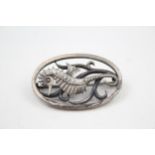 Silver seahorse brooch by George Tarott (13g)