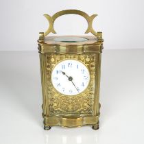 Boxed carriage clock with key 120mmx80mm - Clock runs //
