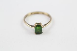 9ct gold chrome diopside single stone ring (1.4g) Size Size O