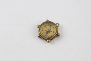 9ct gold vintage compass charm (3.6g)