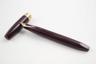 Vintage SHEAFFER PFM Pen For Men Burgundy Fountain Pen w/ 14ct Gold Nib WRITING // Dip Tested &