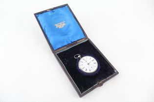 Antique Sterling Silver Gents Fusee Pocket Watch Key-wind WORKING Boxed // Antique Sterling Silver