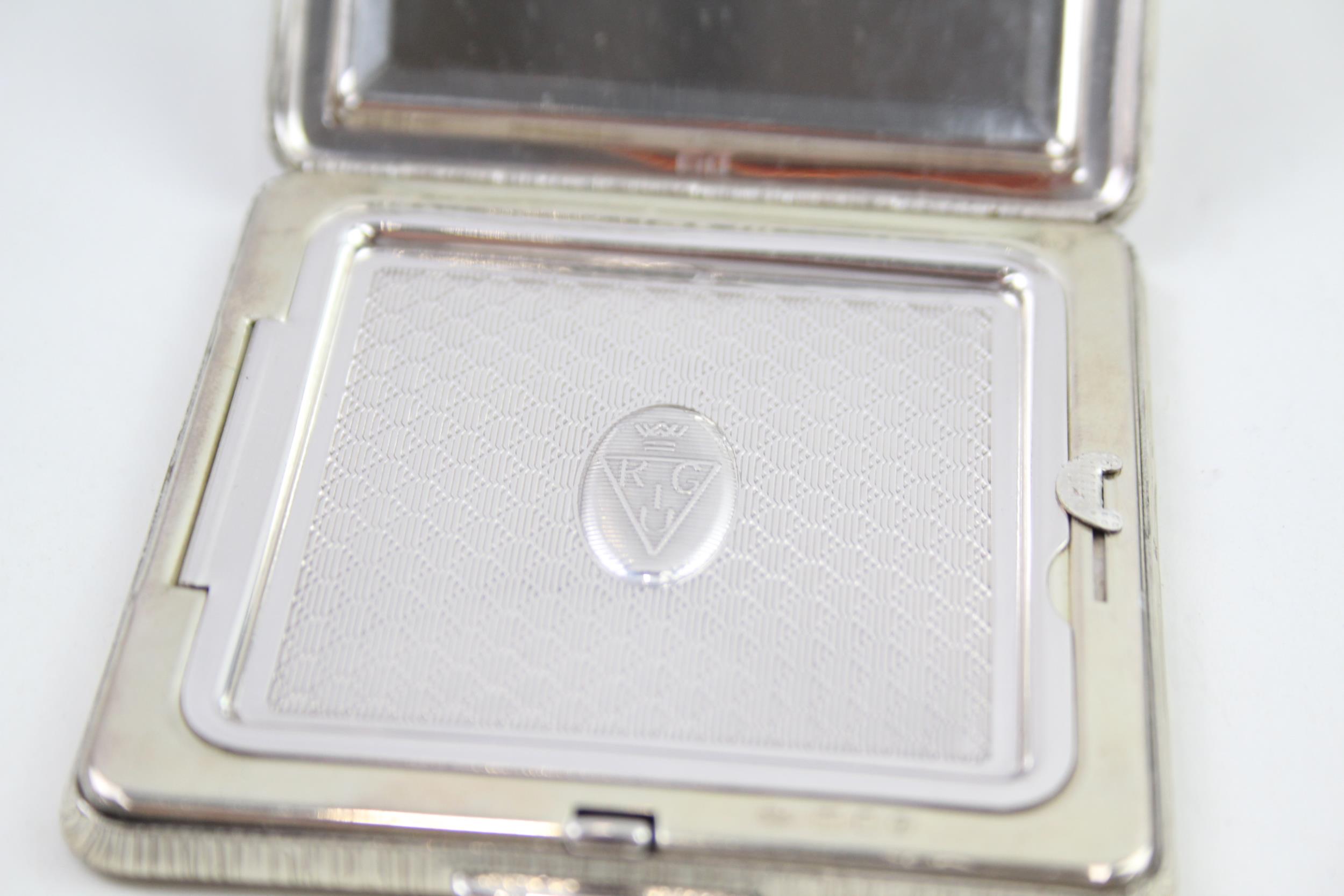 Vintage KIGU Hallmarked 1964 London Sterling Silver Ladies Vanity Compact (123g) // Diameter - 7.5cm - Image 4 of 5