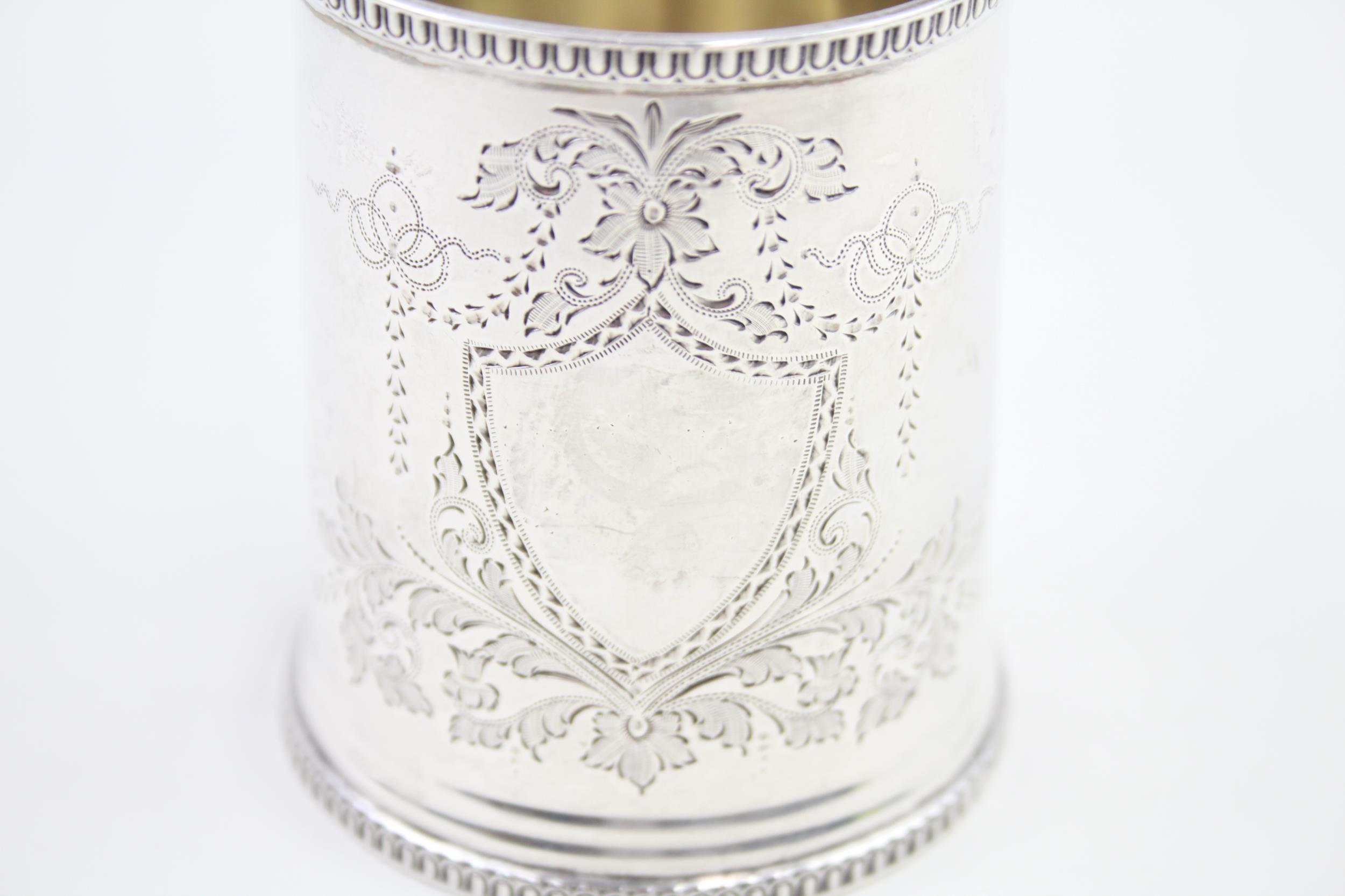 Antique Hallmarked 1912 London Sterling Silver Christening Cup (105g) // w/ Vacant Cartouche Maker - - Image 3 of 6