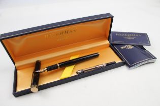 WATERMAN Ideal Brown Lacquer Fountain Pen w/ 18ct Gold Nib WRITING Original Box // Dip Tested &