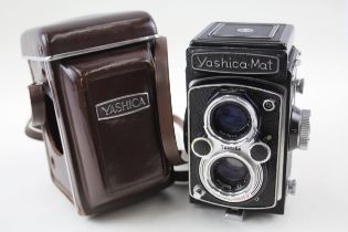 Yashica Mat Medium Format TWIN LENS CAMERA w/ Yashinon 80mm Lenses & Case // Yashica Mat Medium