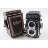 Yashica Mat Medium Format TWIN LENS CAMERA w/ Yashinon 80mm Lenses & Case // Yashica Mat Medium