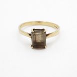 Smoky quartz ring size N 9ct gold 2g Size Q