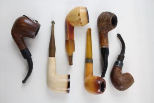 Estate Pipe Job Lot Inc. Petersons Sterling Collar Meerschaum Baronite Amber Etc // Estate Pipe