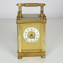 Mid sized carriage clock - clock requires a service 130mm x 85mm //