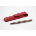 LINK OF LONDON 2004 Edinburgh Sterling Silver Cased Ballpoint Pen WRITING 14g // w/ Red Leather