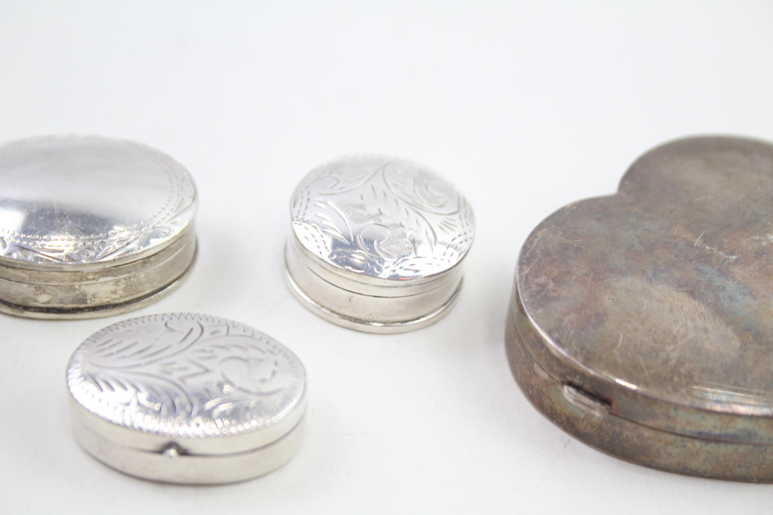 5 x Antique / Vintage Hallmarked .925 Sterling Silver Pill / Trinket Boxes (64g) // In antique / - Image 5 of 6