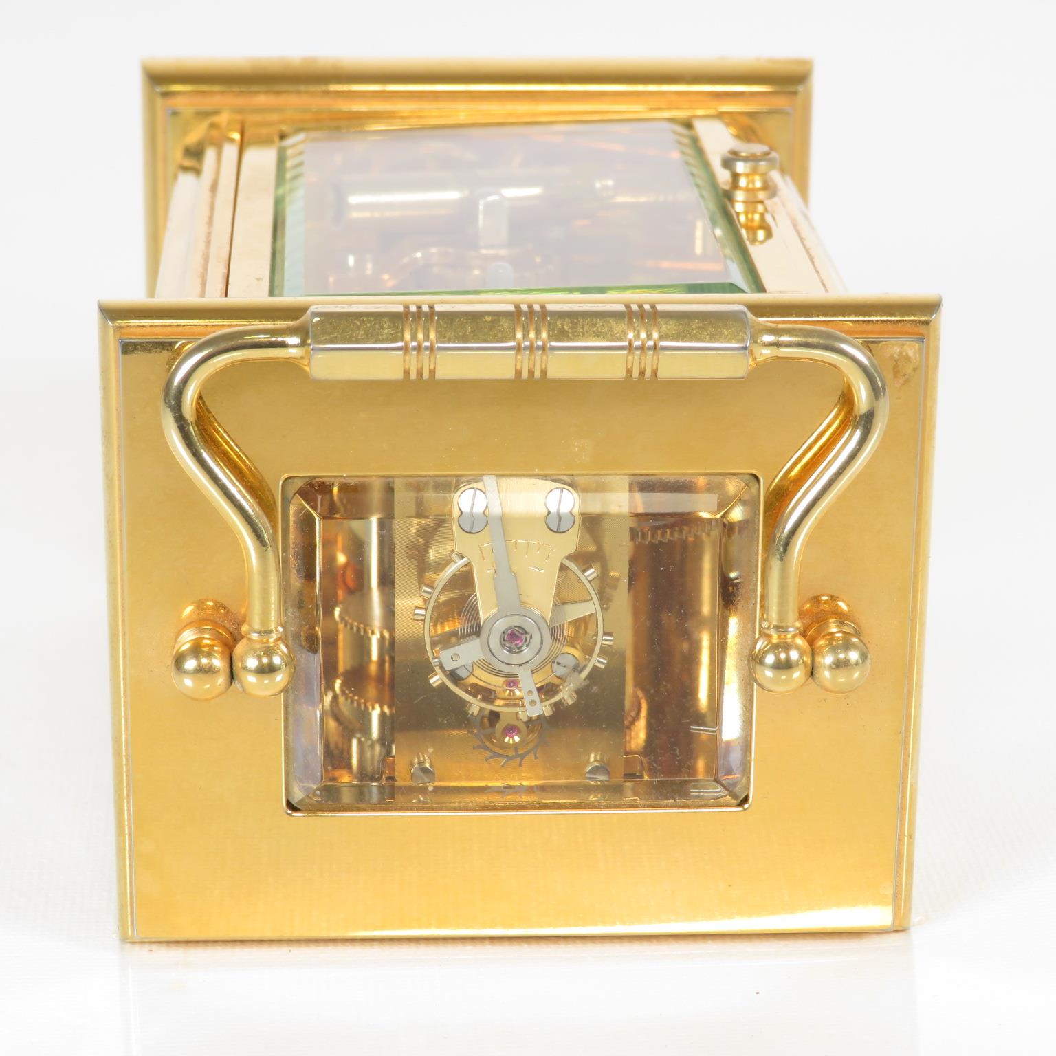 Mid sized carriage clock by John Morley made in England clock runs 120mm x 80mm // - Image 6 of 7