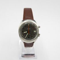 Omega Geneve Chrono stop men's vintage one minute chronograph wristwatch handwind working Omega Cal.