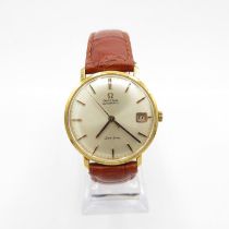 Omega Geneve 18ct gold gent's vintage wristwatch automatic working Omega cal 565 24 jewels automatic