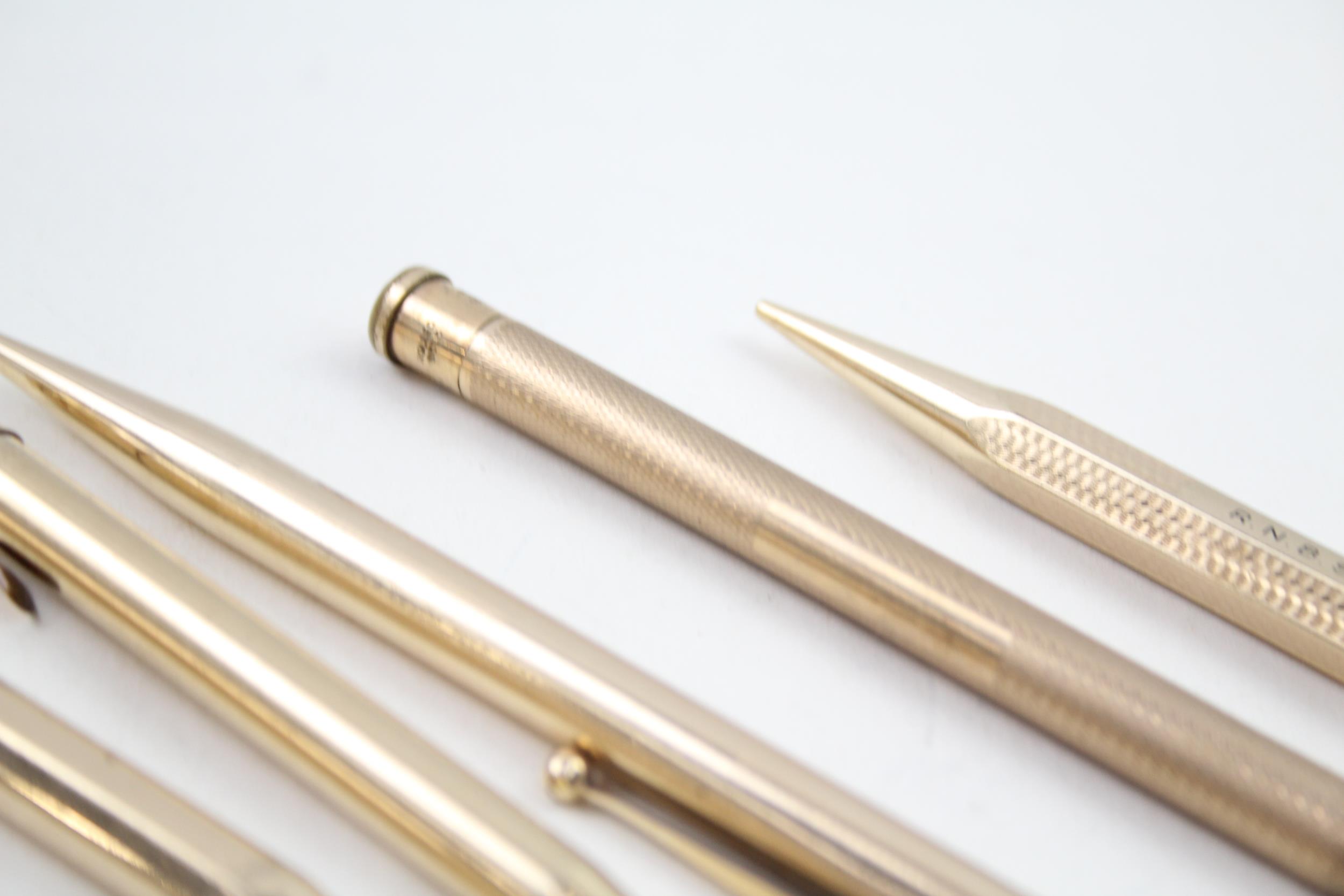 6 x Vintage Rolled Gold Propelling Pencils Inc Mabie Todd Fyne Point, Everpoint // UNTESTED In - Image 5 of 7